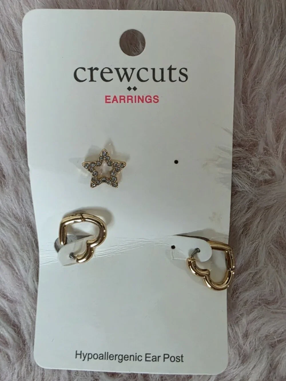Girls' heart earrings two-pack